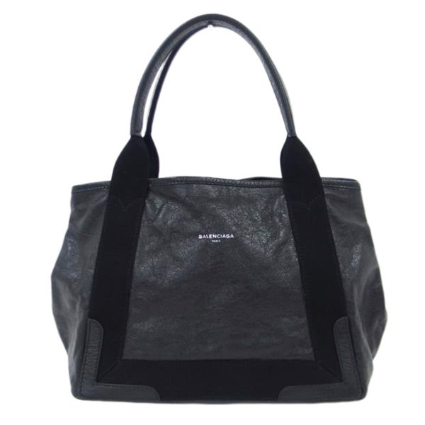 44615 1 Balenciaga Navy Hippo S Tote Bag Black