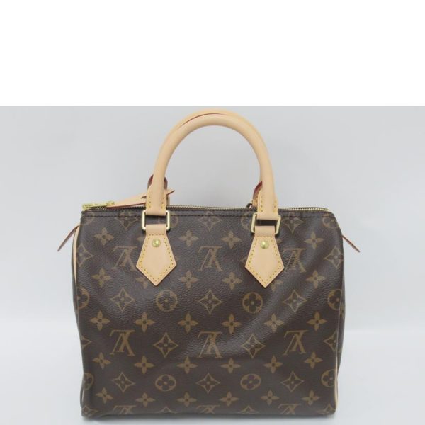 44646 2 Louis Vuitton Speedy 25 Monogram Handbag Brown