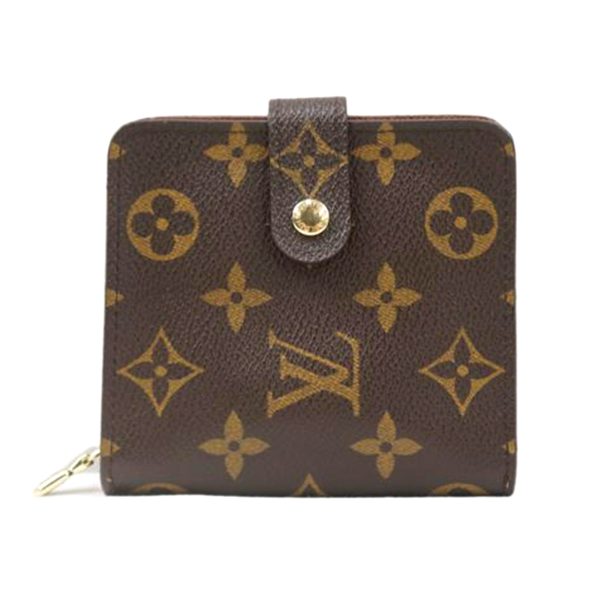 44711 1 Louis Vuitton Compact Zip Monogram Brown