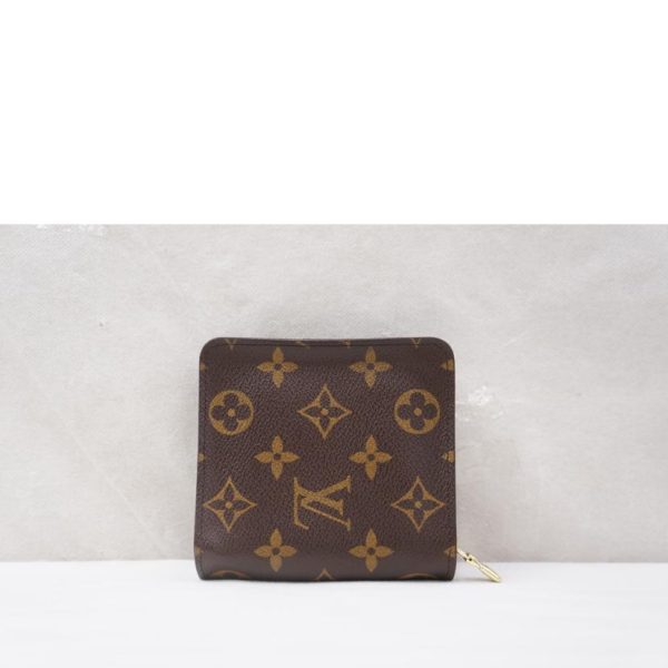 44711 2 Louis Vuitton Compact Zip Monogram Brown