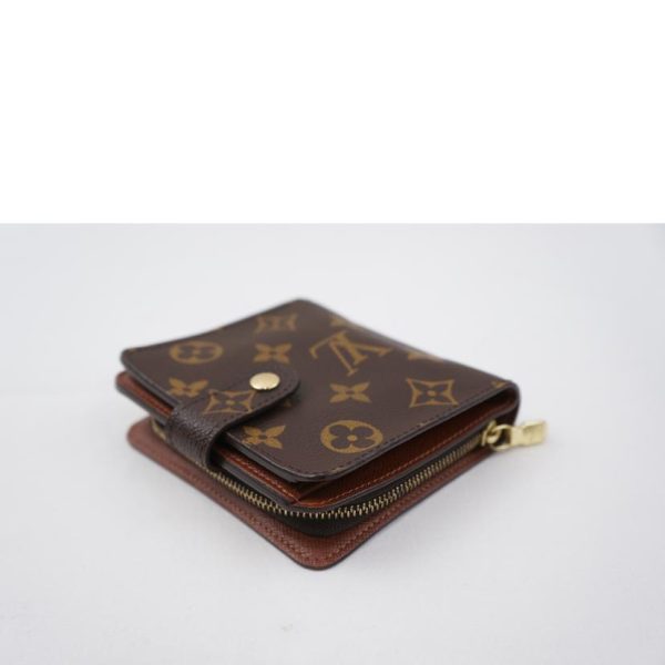 44711 3 Louis Vuitton Compact Zip Monogram Brown