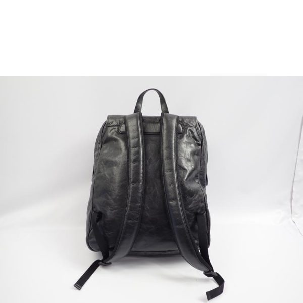 44761 2 Gucci Black Leather Medium Backpack Black