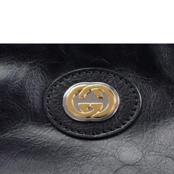 44761 7 Gucci Black Leather Medium Backpack