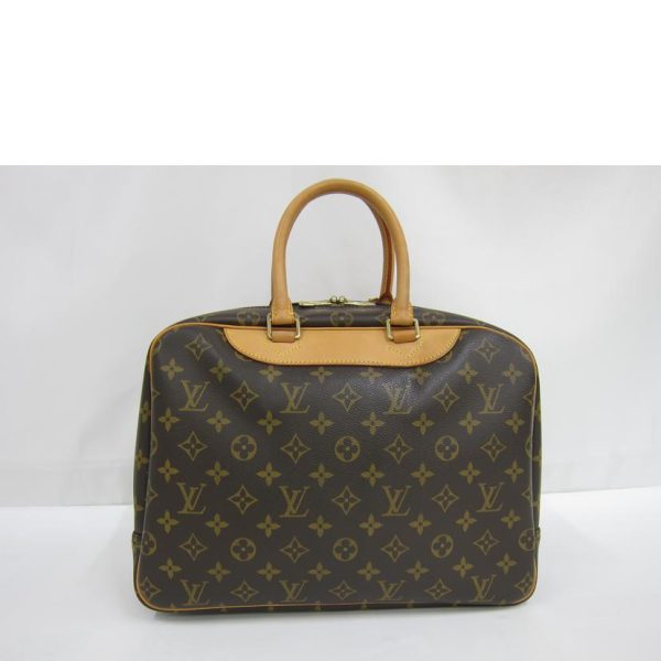 44790 2 Louis Vuitton Deauville Monogram Canvas Bag Brown