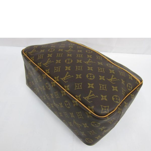 44790 4 Louis Vuitton Deauville Monogram Canvas Bag Brown