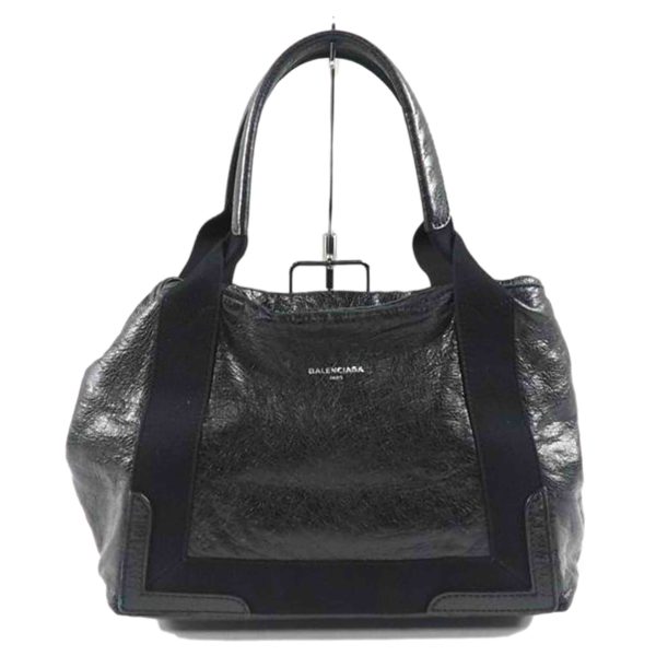 44798 1 Balenciaga Navy Cabas Handbag Gray Black