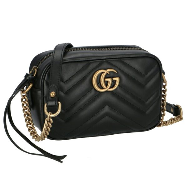 448065dtd1t1000 GUCCI GG Marmont 20 Shoulder Bag Black