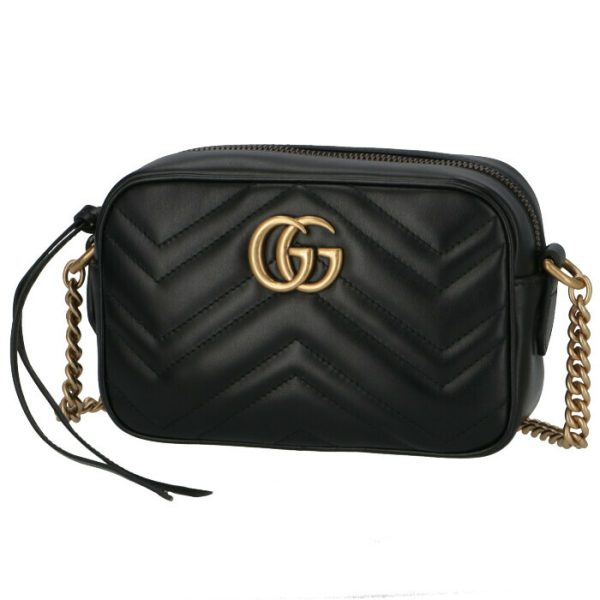 448065dtd1t1000 1 GUCCI GG Marmont 20 Shoulder Bag Black