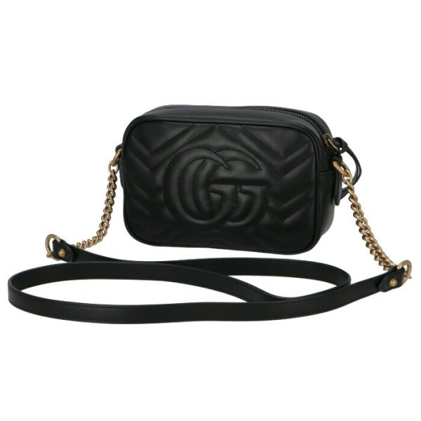 448065dtd1t1000 2 GUCCI GG Marmont 20 Shoulder Bag Black