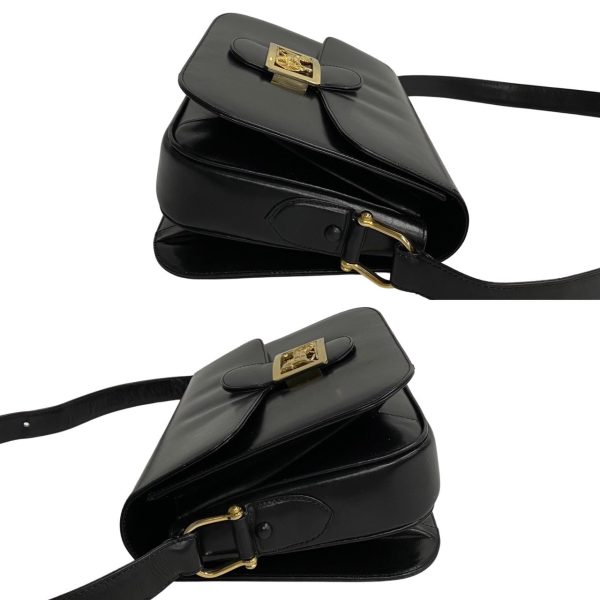 448j543291 5 Celine Vintage Horse Carriage Calf Leather Mini Shoulder Bag Black