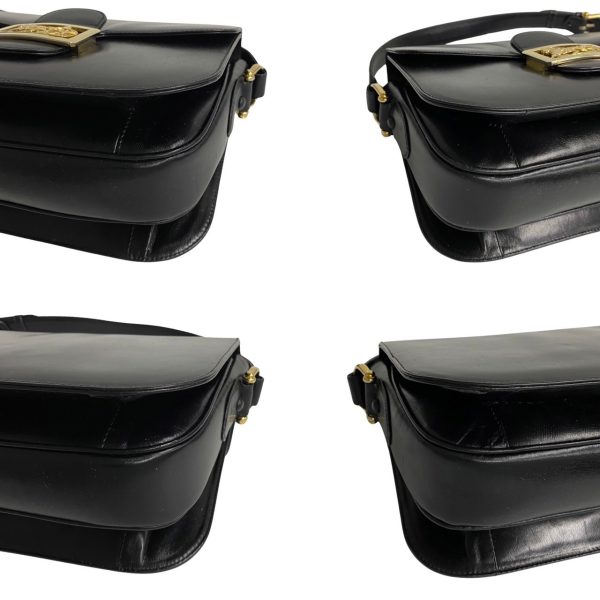 448j543291 7 Celine Vintage Horse Carriage Calf Leather Mini Shoulder Bag Black