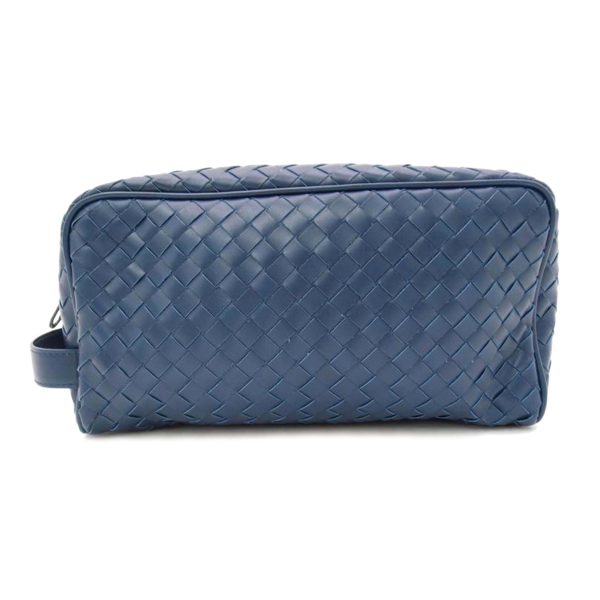 44936 1 Bottega Veneta Intrecciato Shoulder Bag Blue