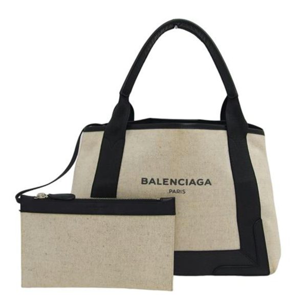 44967 1 Balenciaga Navy Cabas S Tote Bag Black