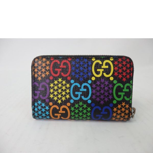 44973 3 Gucci GG Psychedelic Zip Card Case Multicolor