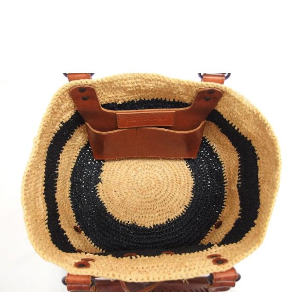 44974 5 Balenciaga Raffia Straw Basket Bag Beige