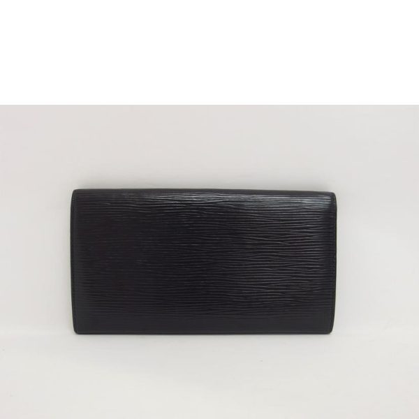 45056 2 Louis Vuitton Pochette Porte Mone Credit Epi Leather Wallet Black