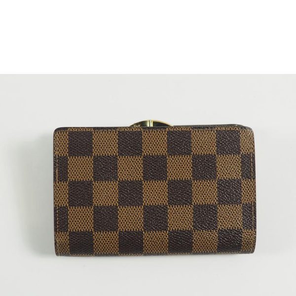 45254 2 Louis Vuitton Portefeuil Viennois Damier Canvas Wallet Brown