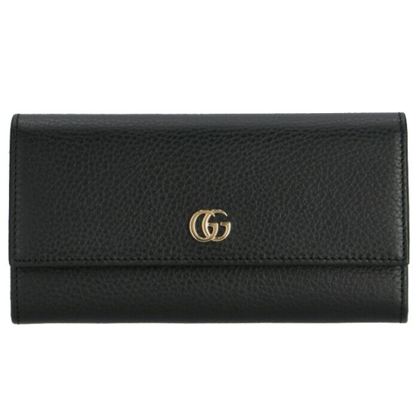 456116cao0g1000 1 GUCCI Petite Marmont Bifold Long Wallet Black