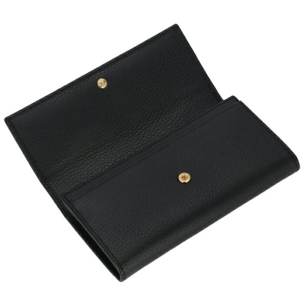 456116cao0g1000 4 GUCCI Petite Marmont Bifold Long Wallet Black