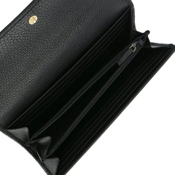 456116cao0g1000 5 GUCCI Petite Marmont Bifold Long Wallet Black