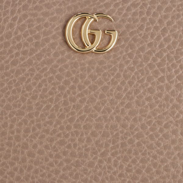 456117cao0g5729 3 GUCCI Petite Marmont Round Zip Wallet Pink