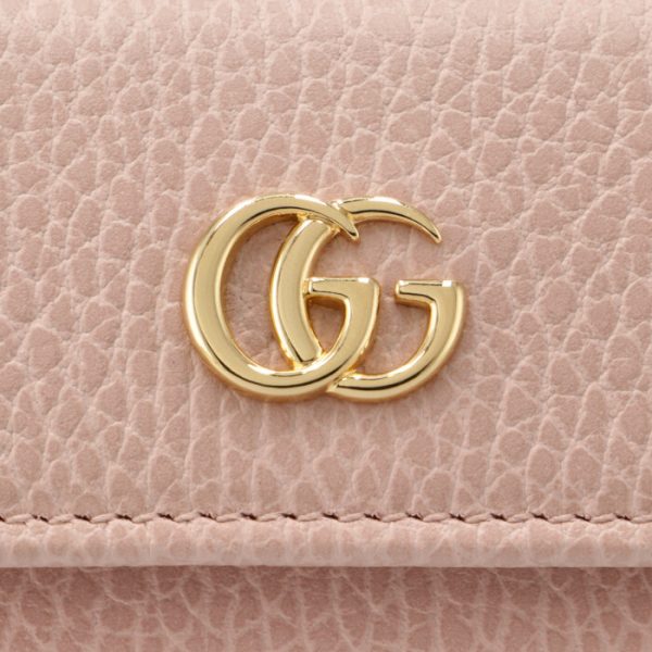 456118cao0g5909 3 GUCCI Petite Marmont 6 Key Case Pink