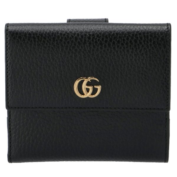 456122cao0g1000 1 GUCCI Petite Marmont Bifold Wallet Black