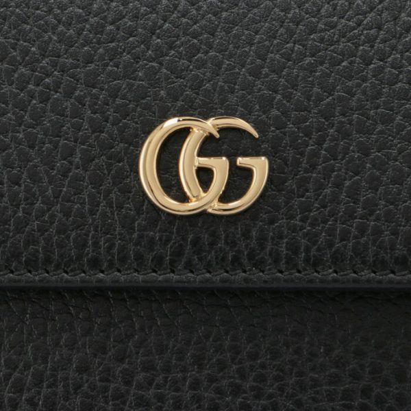 456122cao0g1000 3 GUCCI Petite Marmont Bifold Wallet Black