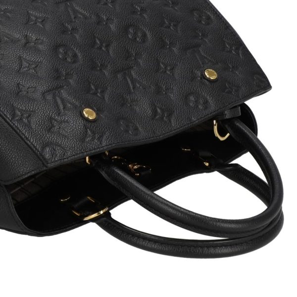 45703 3 Louis Vuitton Montaigne Empreinte Satchel Bag Black