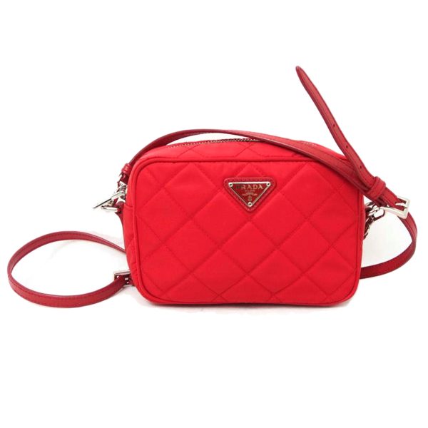 45761 PRADA Nylon Mini Shoulder Bag Red