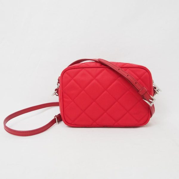 45761 2 PRADA Nylon Mini Shoulder Bag Red