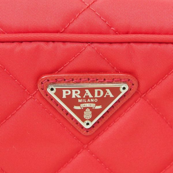 45761 3 PRADA Nylon Mini Shoulder Bag Red