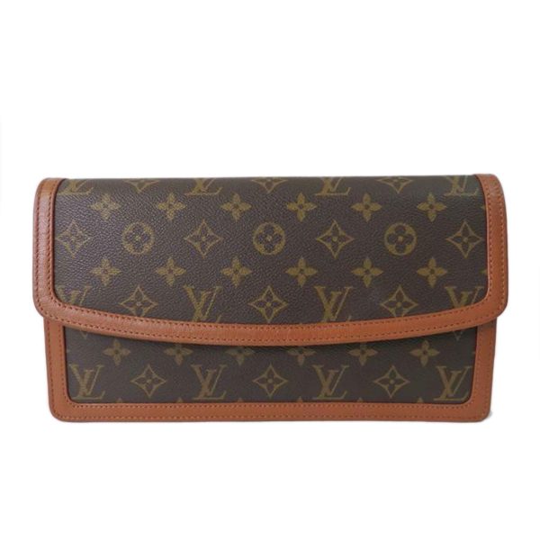 45848 1 Louis Vuitton Pochette Dame Monogram Clutch Brown