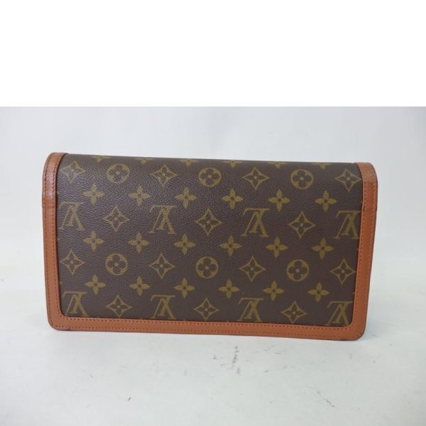 45848 2 Louis Vuitton Pochette Dame Monogram Clutch Brown