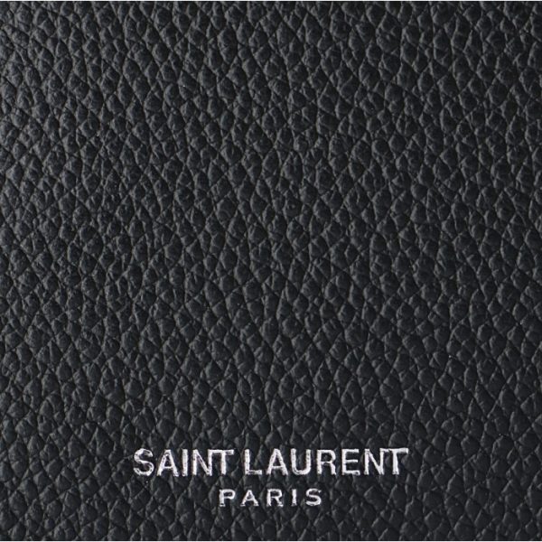 458583b680n1000 3 Saint Laurent Paris Wallet Monogram Fragment Zip Card Case Black