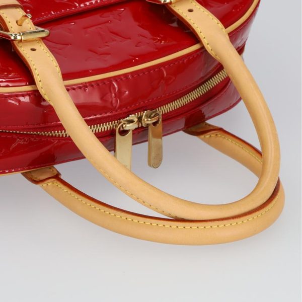 45954 3 Louis Vuitton Summit Drive Vernis Handbag Red