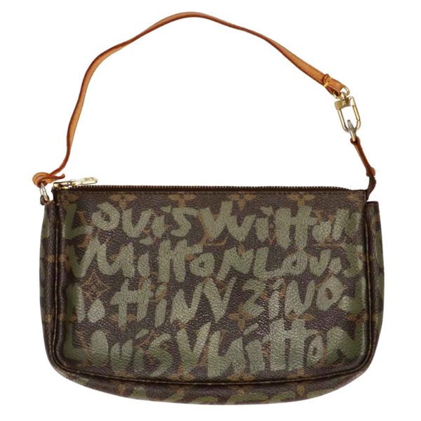 46012 1 Louis Vuitton Pochette Accessoire Bag Graffiti Brown