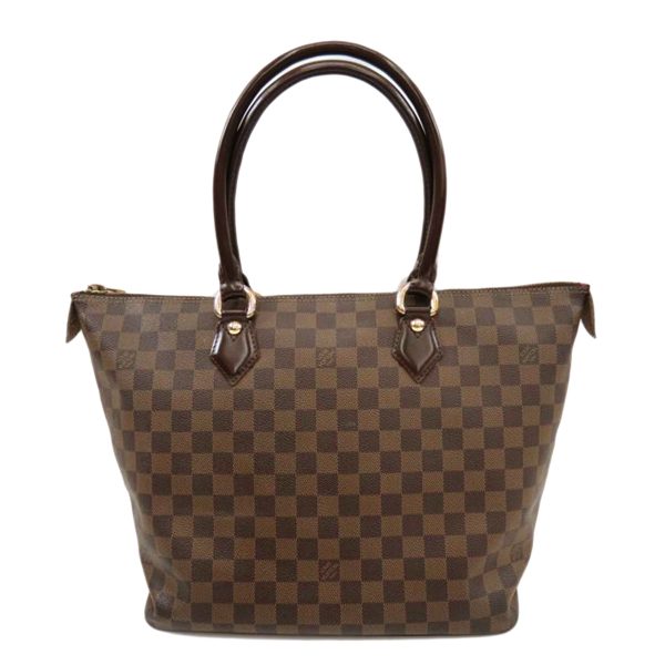 46022 1 Louis Vuitton Saleya MM Damier Ebene Canvas Bag Brown