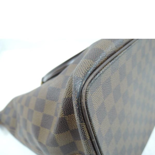 46022 11 Louis Vuitton Saleya MM Damier Ebene Canvas Bag Brown