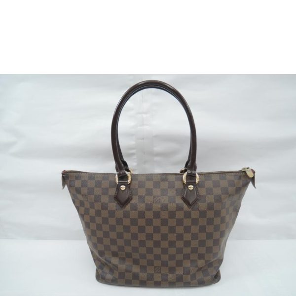 46022 2 Louis Vuitton Saleya MM Damier Ebene Canvas Bag Brown