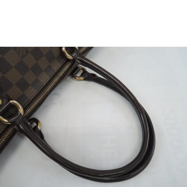 46022 3 Louis Vuitton Saleya MM Damier Ebene Canvas Bag Brown