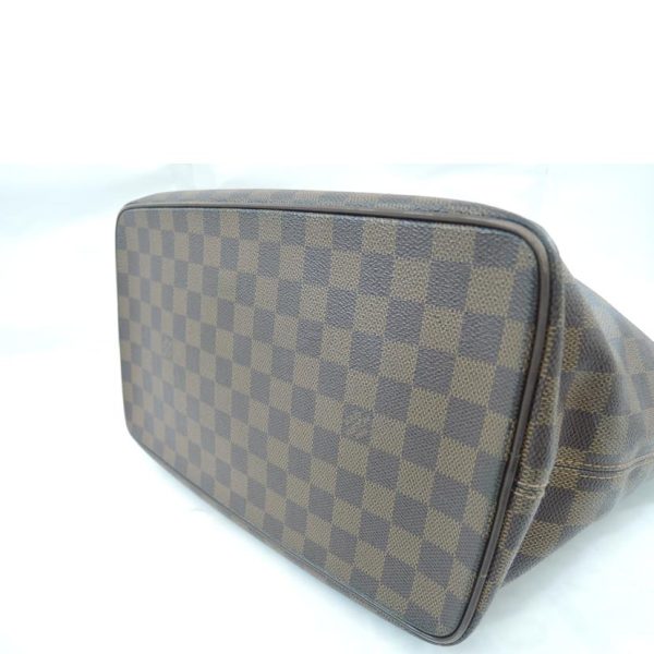 46022 4 Louis Vuitton Saleya MM Damier Ebene Canvas Bag Brown