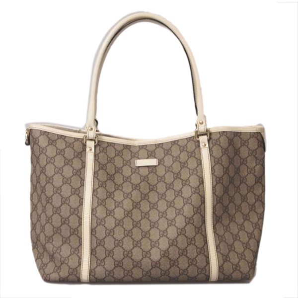 46081 1 Gucci PVC Tote Bag Biege