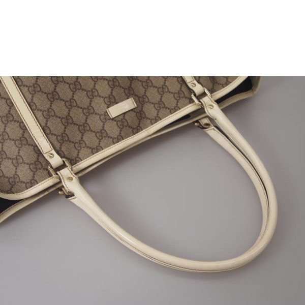 46081 4 Gucci PVC Tote Bag Biege