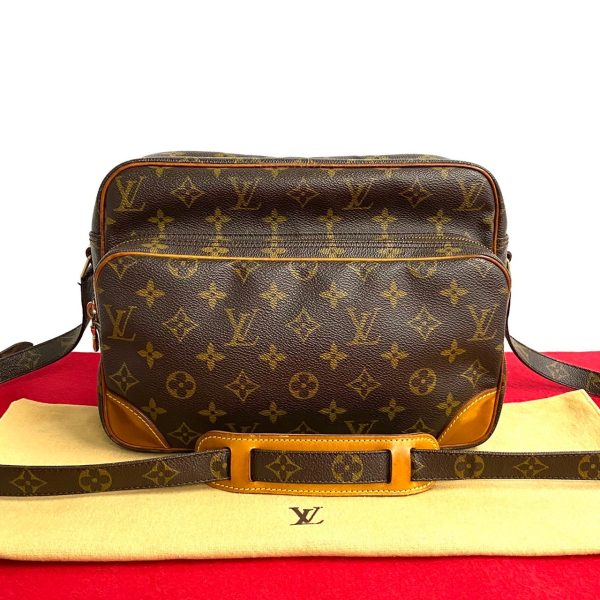 462k241308302 1 Louis Vuitton Nile Monogram Leather Shoulder Crossbody Bag Brown