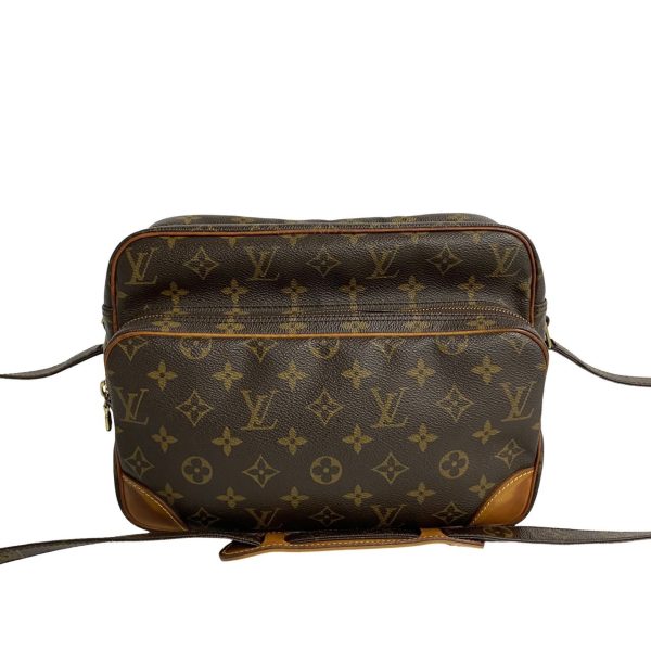 462k241308302 3 Louis Vuitton Nile Monogram Leather Shoulder Crossbody Bag Brown