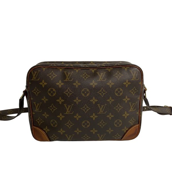 462k241308302 5 Louis Vuitton Nile Monogram Leather Shoulder Crossbody Bag Brown