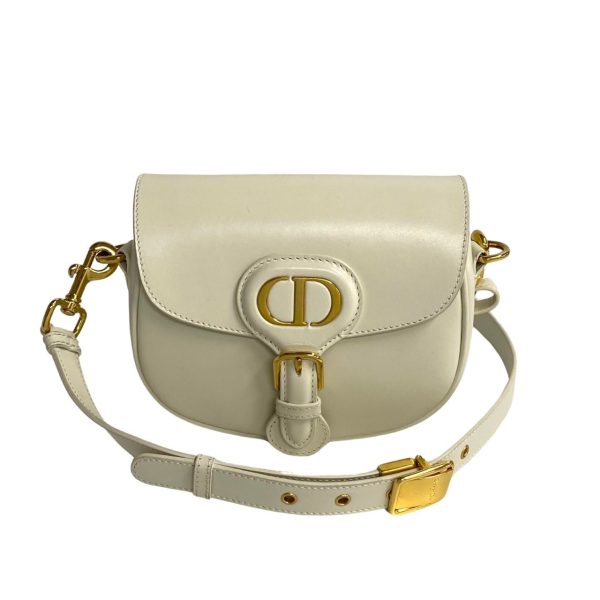 462k241310920 3 Christian Dior Bobby Calf Leather Shoulder Bag White