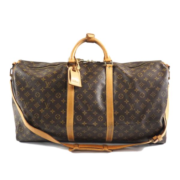 46319 1 Louis Vuitton Keepall Bandouliere 60 Monogram Travel Bag Brown