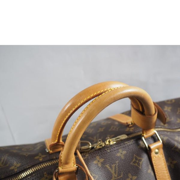 46319 3 Louis Vuitton Keepall Bandouliere 60 Monogram Travel Bag Brown